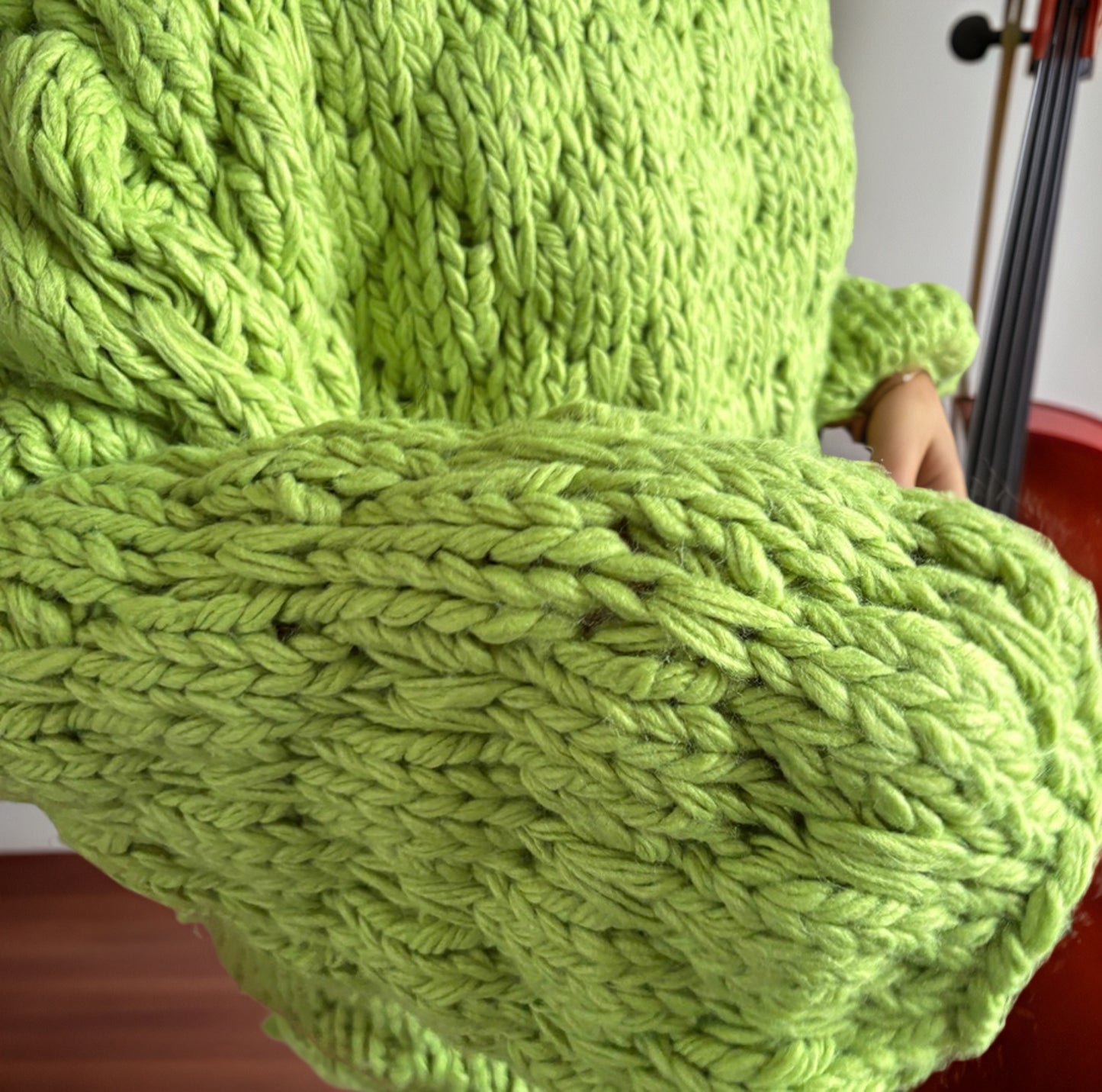Lime Green Chunky Knit Sweater