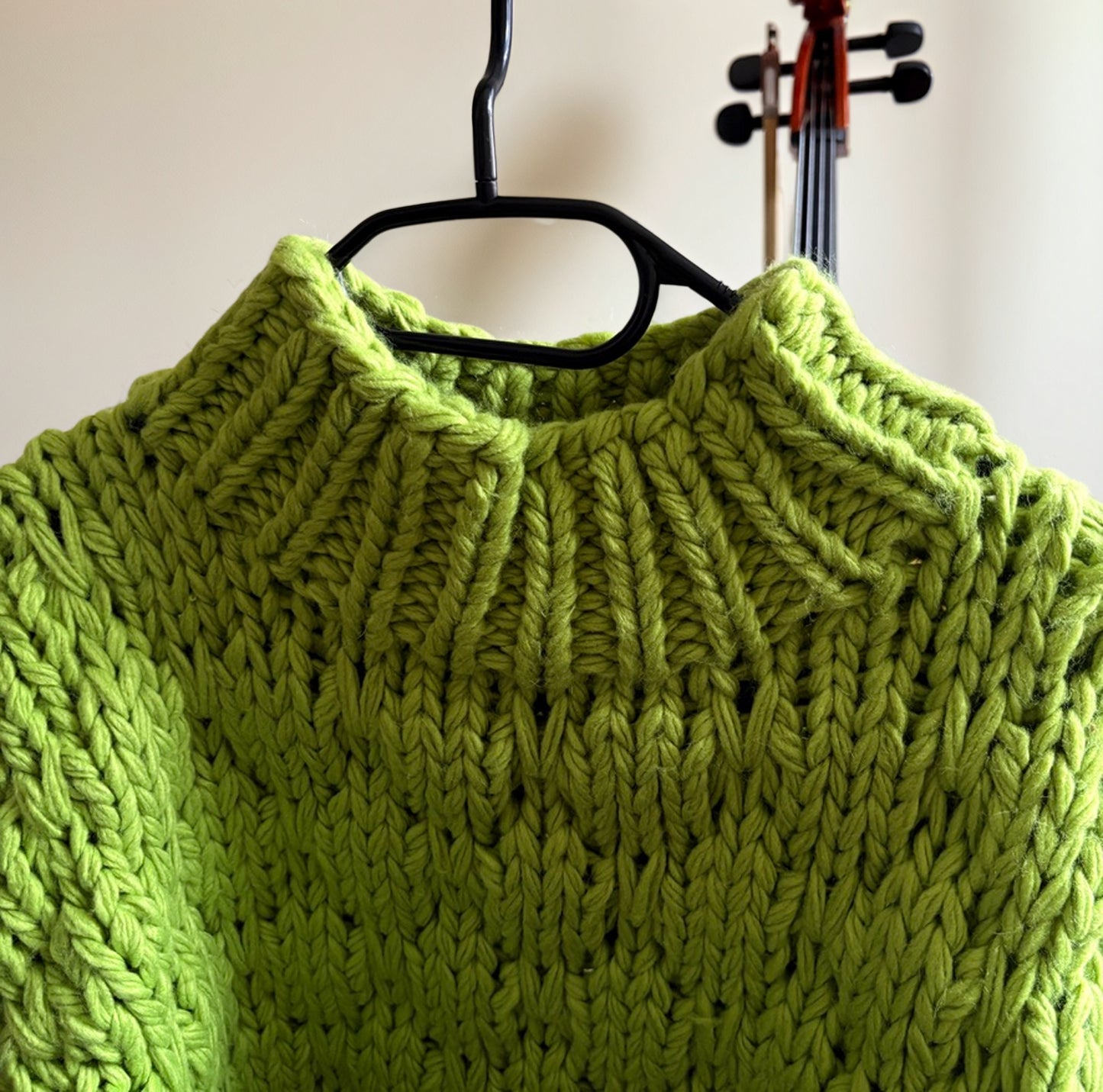 Lime Green Chunky Knit Sweater