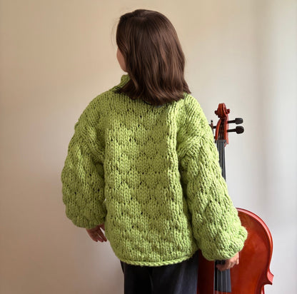 Lime Green Chunky Knit Sweater