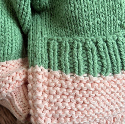 Color - Block Chunky Knit Cardigan