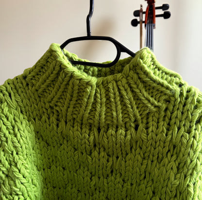 Lime Green Chunky Knit Sweater