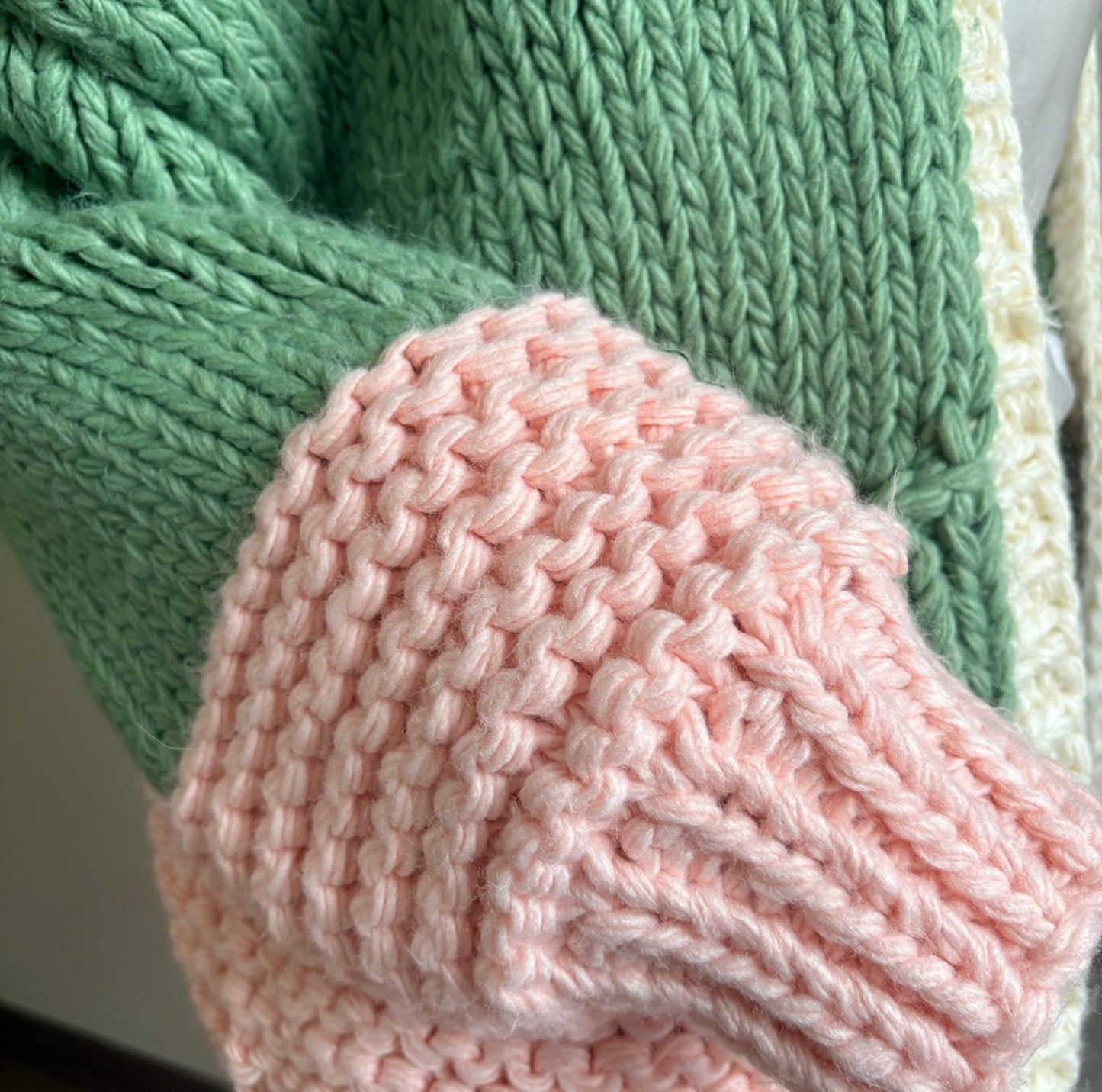 Color - Block Chunky Knit Cardigan