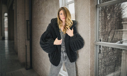 Chunky Knit Hooded Coat - Your Cozy Autumn & Winter Essential